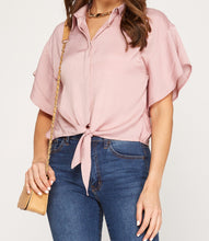 Load image into Gallery viewer, Misty Pink Flutter Shirt
