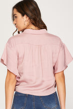 Load image into Gallery viewer, Misty Pink Flutter Shirt
